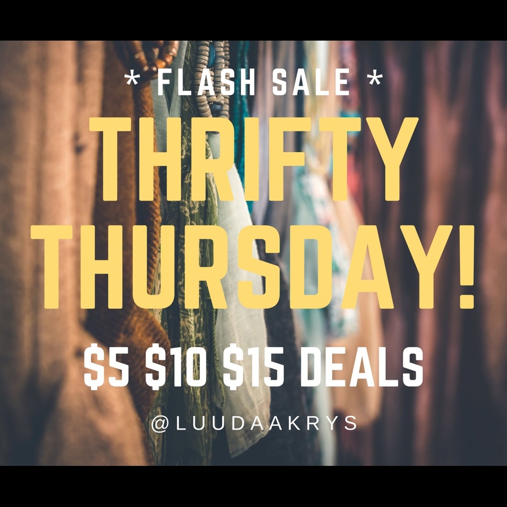 THRIFTY THURSDAY💰 FLASH SALE🚨
